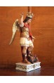 Statua San Michele Arcangelo colorato ali chiuse da 60 a 130cm